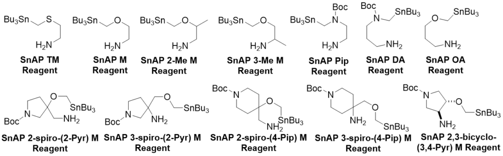 Some of the commercially available SnAP reagents.